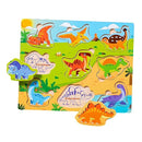 Wooden Toddlers Puzzles Game Animal Dinosaur Board 1603296 - TUZZUT Qatar Online Shopping