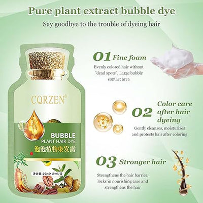 CORZEN Natural Plant Hair Dye,New Botanical Bubble Hair Dye 10ml  10Packs/Box | TUZZUT Qatar Online Shopping