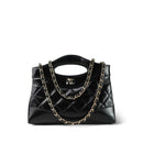 Black Calfskin Quilted Nano Shopping Bag B2021 - TUZZUT Qatar Online Shopping