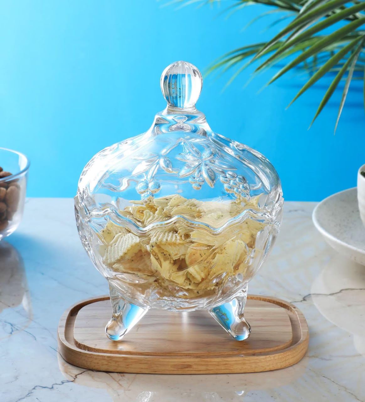 Crystal Cut Candy Bowl with Lid TG001-1 Crystal Cut Candy Bowl with Lid TG001-1