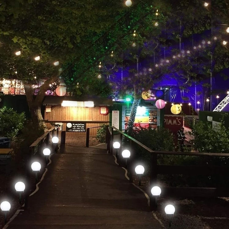 Solar Water Proof Round Ball Light For Garden  B-331343 - TUZZUT Qatar Online Shopping