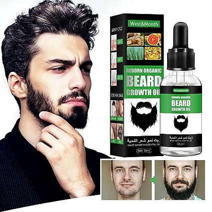 Beard Growth Oil For Men Beard Growth Serum Stimulate Beard Growth Promote Hair Regrowth Facial Hair Treatment Longer Masculine Thick Male Beard Gift, 30ml - Tuzzut.com Qatar Online Shopping