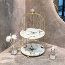 2pcs Storage Rack Bird cage shape storage rack iron multi-layer rack home desktop cosmetic storage rack home decorations - TUZZUT Qatar Online Shopping