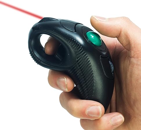 Finger Handheld Trackball Mouse with Laser Pointer S4947392