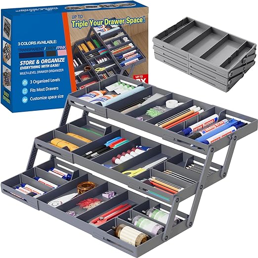 Multi Level Smart Expandable Drawer Organizer 3912 Multi Level Smart Expandable Drawer Organizer 3912