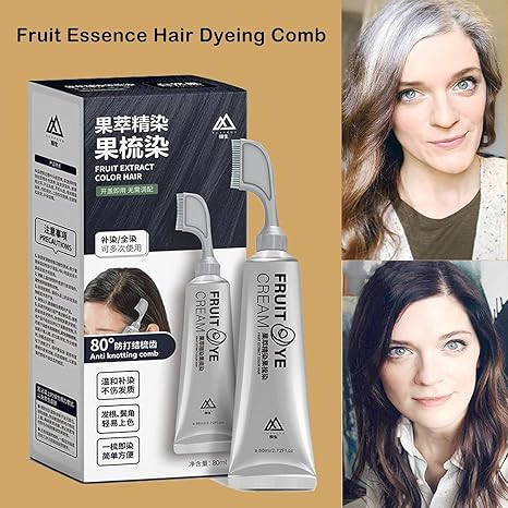 Fruit Essence Hair Dyeing Comb, Xusheng Fruit Dyeing Cream 80ml Fruit Essence Hair Dyeing Comb, Xusheng Fruit Dyeing Cream 80ml