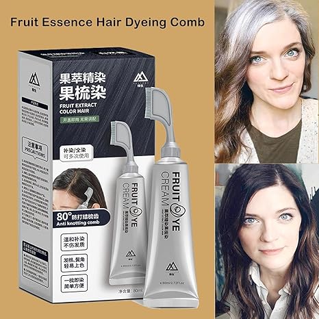 Fruit Essence Hair Dyeing Comb, Xusheng Fruit Dyeing Cream 80ml