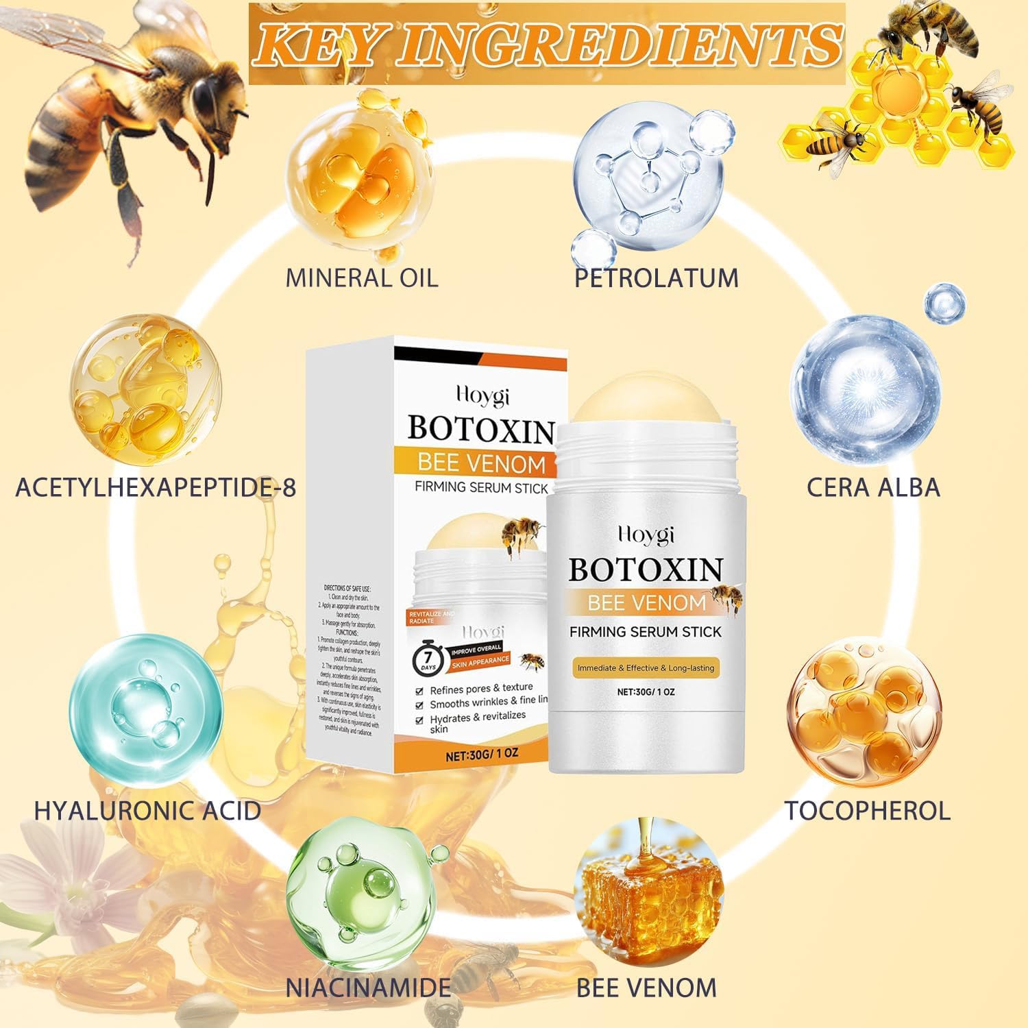 Hoygi-Botoxin Bee Venom Firming Serum Stick 30g Hoygi-Botoxin Bee Venom Firming Serum Stick 30g