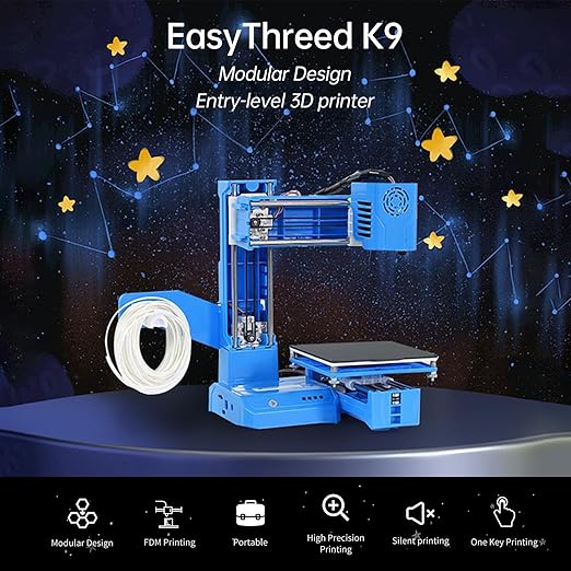 3D Printer Mini Desktop Printing Machine for Kids 100x100x100mm Print Size Removable   K9 - TUZZUT Qatar Online Shopping