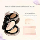 Novo Dual-Action Cushion Foundation & Powder - 13g Cushion + 6.5g Powder - Full Coverage, Waterproof, Hydrating, Dewy Skin Finish - Buildable, Lightweight, Pearl Powder & Bird’s Nest Extract.