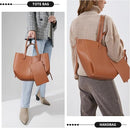 Faux Leather Tote Bag for Women 10263392 - TUZZUT Qatar Online Shopping