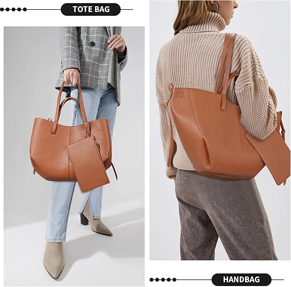 Faux Leather Tote Bag for Women 10263392 - TUZZUT Qatar Online Shopping