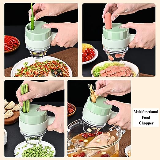 4 in 1 Handheld Electric Vegetable Cutter Set 4 in 1 Handheld Electric Vegetable Cutter Set