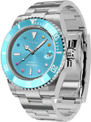 Prestar Aquaman Silver Strap Light Blue Dial Watch AQ40