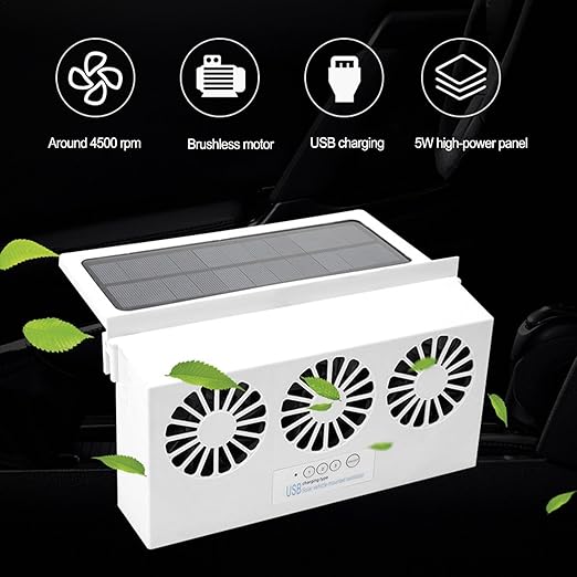 Solar-Powered Car Ventilation Fan - TUZZUT Qatar Online Shopping