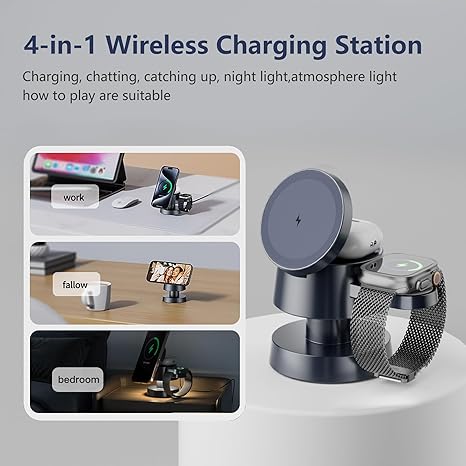 Night Lamp Magnetic 4 IN 1 Wireless charger Night Lamp Magnetic 4 IN 1 Wireless charger
