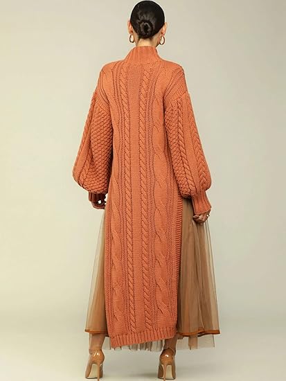 Long Lantern Sleeve Slit Sweater Dress and Maxi Tulle Skirt Set 75991 Long Lantern Sleeve Slit Sweater Dress and Maxi Tulle Skirt Set 75991