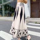 Elegant Fashion High Waist Printed Skirt 58038 - TUZZUT Qatar Online Shopping