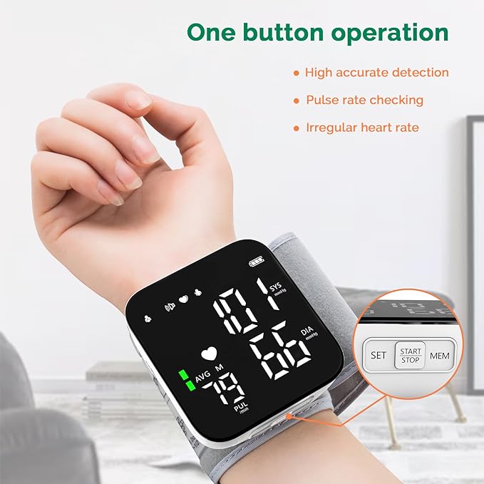 Wrist Blood Pressure Monitor Automatic Talking Wrist Blood Pressure Cuff CK-W118