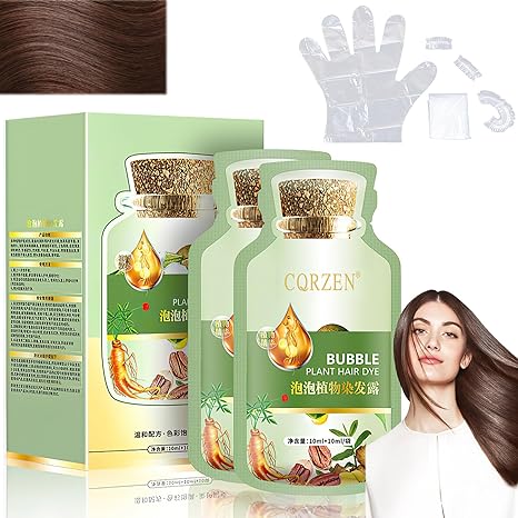 CORZEN Natural Plant Hair Dye,New Botanical Bubble Hair Dye 10ml 10Packs/Box CORZEN Natural Plant Hair Dye,New Botanical Bubble Hair Dye 10ml 10Packs/Box