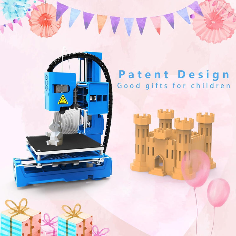 3D Printer Mini Desktop Printing Machine for Kids 100x100x100mm Print Size Removable   K9 - TUZZUT Qatar Online Shopping