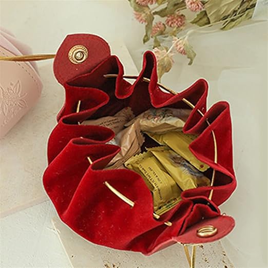 4 Pcs PU Leather and Velvet Gift Bags with Drawstrings - Wedding Candy Pouch bags 4 Pcs PU Leather and Velvet Gift Bags with Drawstrings - Wedding Candy Pouch bags