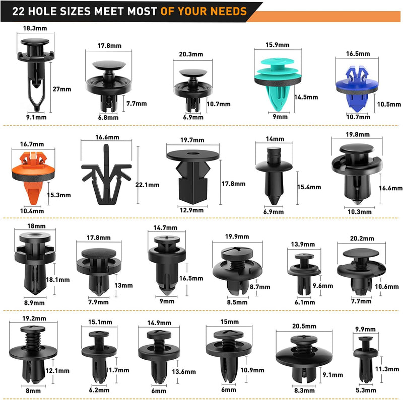 Car Push Retainer Clips & Auto Fasteners Assortment -680Pcs - TUZZUT Qatar Online Shopping