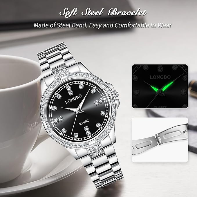 Stainless Steel Watch Business Analog Quartz Wristwatch S5037757