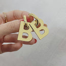 B Letter Dangle Earrings S4803474
