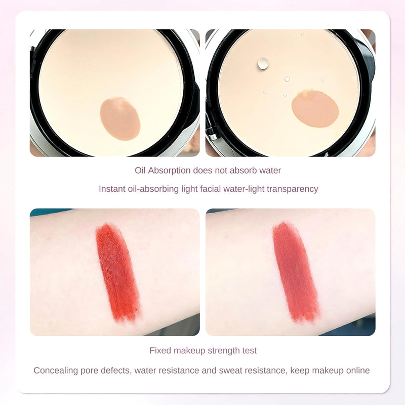 Novo Dual-Action Cushion Foundation & Powder - 13g Cushion + 6.5g Powder - Full Coverage, Waterproof, Hydrating, Dewy Skin Finish - Buildable, Lightweight, Pearl Powder & Bird’s Nest Extract.