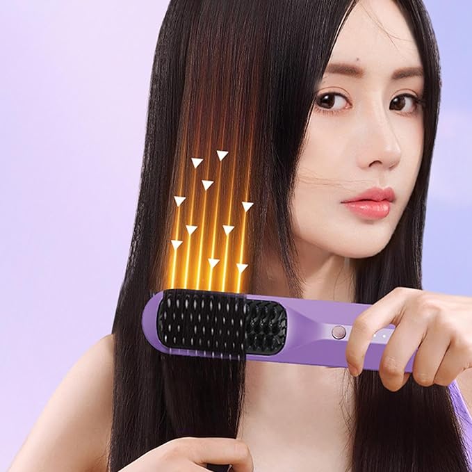 Portable Hair Straightening Comb with USB Charging