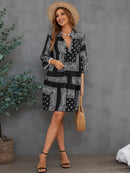 Paisley Print Flounce Sleeve Women's Dress LC228450 - TUZZUT Qatar Online Shopping