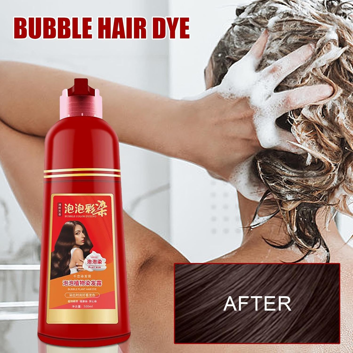 Long Lasting Bubble Hair Color Shampoo 500ml Long Lasting Bubble Hair Color Shampoo 500ml