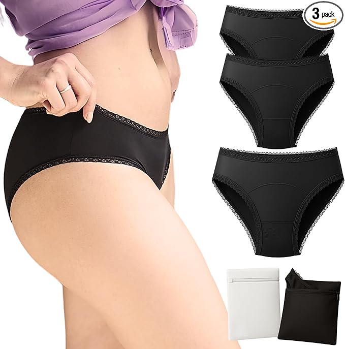 5 Pcs 3x Period Pants for Women Period Underwear 5 Pcs 3x Period Pants for Women Period Underwear