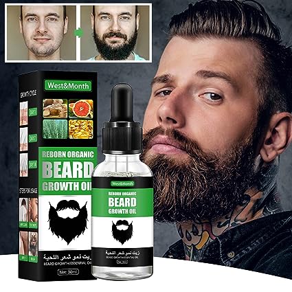 Beard Growth Oil For Men Beard Growth Serum Stimulate Beard Growth Promote Hair Regrowth Facial Hair Treatment Longer Masculine Thick Male Beard Gift, 30ml