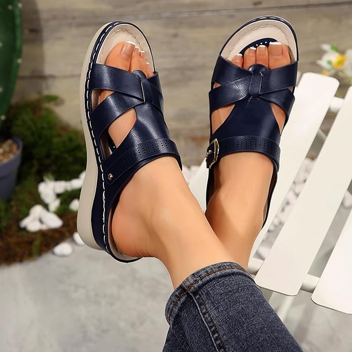 Women's Fashion Wedge Sandals 61536 - TUZZUT Qatar Online Shopping