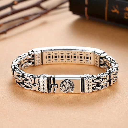 Silver Heavy Bracelet for Men DN2108 - TUZZUT Qatar Online Shopping