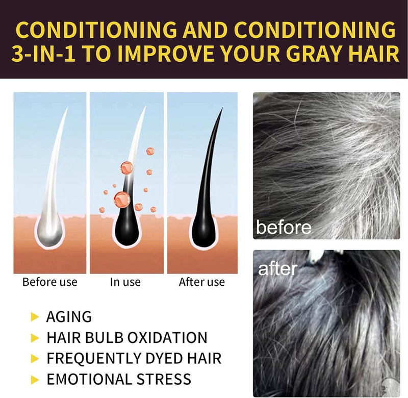 EELHOE Black Hair Dye Shampoo 100ML - TUZZUT Qatar Online Shopping