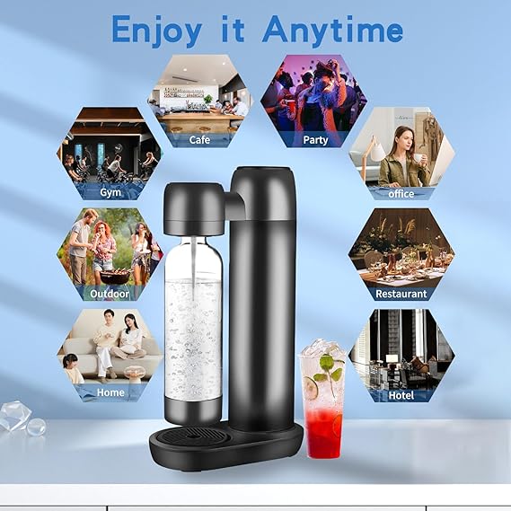 Stainless Steel Drink Mate Carbonated Cold Soda Sparkling Water Maker KT-168 - Tuzzut.com Qatar Online Shopping