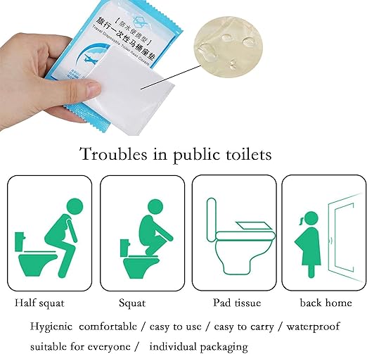 10 Pcs Of Travel Disposable Toilet Seat Covers S4503180 - TUZZUT Qatar Online Shopping