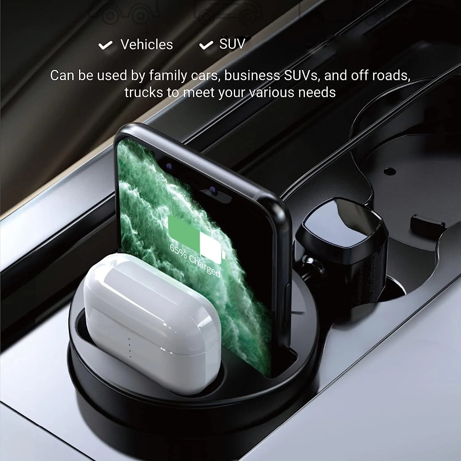 Car Wireless Charger Cup, 5 in 1 Qi Certified Fast Charging Station for Car B1 Car Wireless Charger Cup, 5 in 1 Qi Certified Fast Charging Station for Car B1