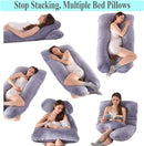 U Shaped Pregnancy Full Body Pillow with Velvet Cover 70x130cm - TUZZUT Qatar Online Shopping