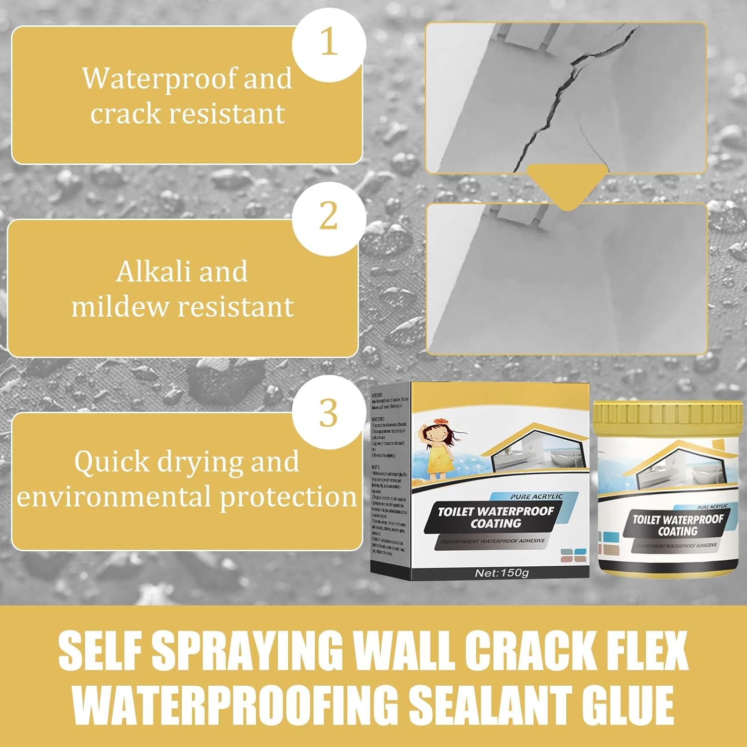 Jaysuing Toilet Waterproof Coating 150g Jaysuing Toilet Waterproof Coating 150g