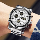 Digital Analog Steel Watch W7529 - TUZZUT Qatar Online Shopping