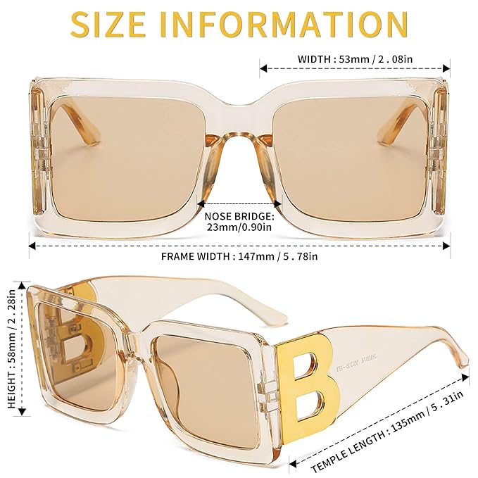 Oversized Square Sunglasses for Women S3750293 Oversized Square Sunglasses for Women S3750293