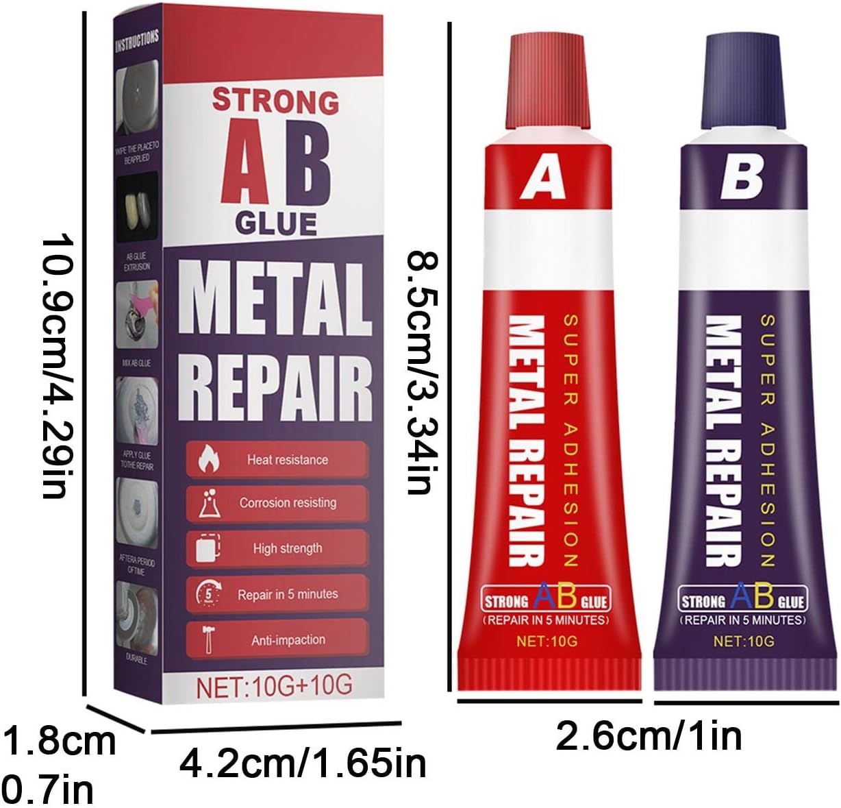 AB Metal Repair Paste 10g+10g AB Metal Repair Paste 10g+10g
