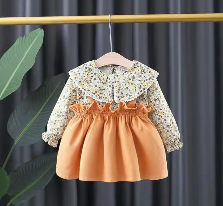 Girls A-line Crew Neck Dress S4559574 Girls A-line Crew Neck Dress S4559574