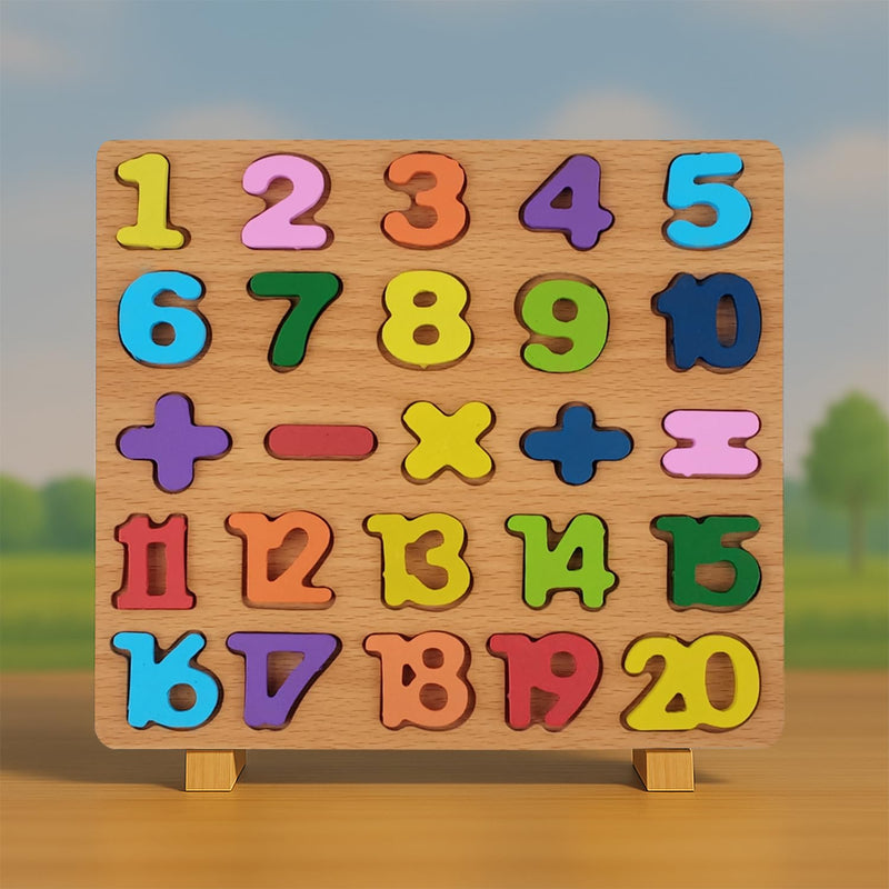Wooden Learning Educational Number's Board for Kids - TUZZUT Qatar Online Shopping