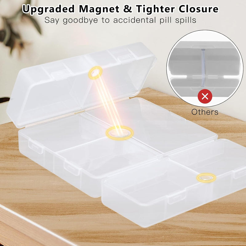 7 Compartments Portable Pill Case Travel Pill Organizer - TUZZUT Qatar Online Shopping