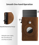 AirTag Wallet - Premium Leather Card Holder RFID Blocking Smart Wallet with AirTag Case - Tuzzut.com Qatar Online Shopping